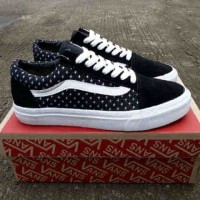 sepatu casual pria vans old skool litle star original premium black DT