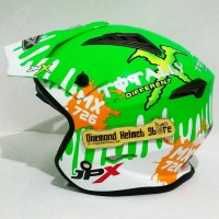 Helm JPX MX 726 motif Monster Energy Green Fluo Mirip Airoh Trr S