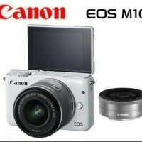 kamera canon EOS M10 DOBBLE LENS KIT 15-45MM STM + 22MM STM (RESMI)