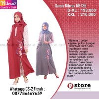 GAMIS NIBRAS, GAMIS MUSLIMAH, GAMIS DEWASA NB 135 STANDAR