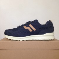 Sepatu Casual Piero Jogger Denim Navy Tan Off White P20061 Original