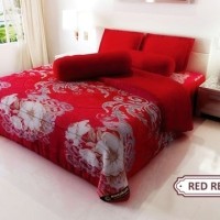 BEDCOVER KINTAKUN ASLI 160 RED RETRO 160X200 queen size no. 2