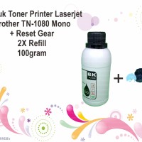 Serbuk Toner Printer Laserjet Brother TN-1080 2x Refill Mono 100gram
