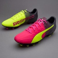 sepatu bola puma evospeed 4 5 trick fg stabilo pink original 100 new