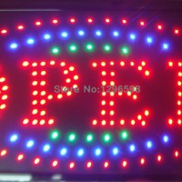 Tulisan Lampu Led Sign Display OPEN toko Merah 2 Layer KEDIP - MURAH