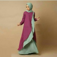 gamis liana hijab terbaru kekinia busana muslim xl set luana T2909