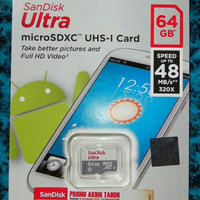 MEMORY CARD MICRO SD SANDISK ULTRA 64GB CLASS 10 ORIGINAL 64GB