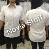 KEMEJA WANITA Baju jokowi/kemeja jokowi/baju pns/seragam putih/kemeja
