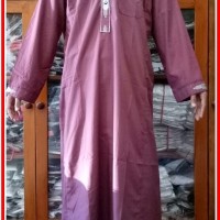 Terbaru Baju Gamis Kancing laki Maroon Size M - Plus Bordir