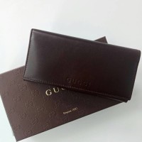 Dompet Wallet Wanita Cewek Gucci Dark Brown Authentic Original
