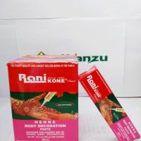 RANI KONE HENNA LUKIS TANGAN WARNA MERAH GELAP 30 GRAM