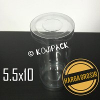 Tabung Mika 5.5x10 Kemasan Toples Bundar Plastik