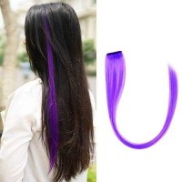 Strike Highlight Hair Clip Purple Hair Extension Klip Rambut Sambung