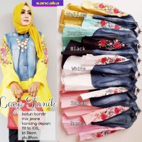 Jual SALE MURAH Lava Blouse Atasan Jeans Washed Premium Mix Katun Bordir Pr Murah