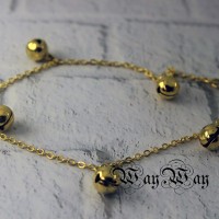 Gelang Kaki Rantai Kerincing Warna Emas Kuning