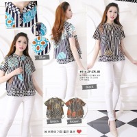 Jual Baju Atasan Wanita - Blouse Batik Modern - Atasan Batik Murah