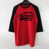 KAOS 3SECOND KAOS RAGLAN BAJU DISTRO BANDUNG TSHIRT PRIA NEW ARRIVAL