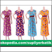 Dress Batik Bali Grosir Murah Dress Isabel Kombi Panjang