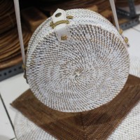 Jual Tas Rotan /Ratan Bag Bulat Polos Murah Murah