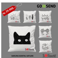 Sarung Bantal Sofa kursi mobil Motif Custom L minimalis murah cushion