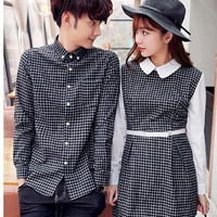 SPECIAL dress couple kotak lengan panjang - baju pasangan kemeja coupl