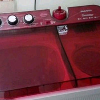 mesin cuci sharp dolphinwave 2 tabung es-t1090-vk