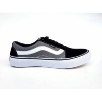 SEPATU VANS OLD SKOOL HITAM / ABU PREMIUM