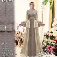 RAHMA D coklat gamis Rubiah ful furing mewah maxi pesta terbaru muslim