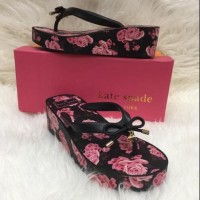 TERLARIS Sandal Wedges Kate-Spade Guies Rubber / Rose