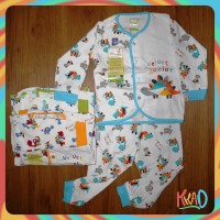 piyama/pakaian/baju bayi setelan panjang kancing depan velvet S, M, L