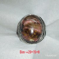 NATURAL BATU AKIK RED BORNEO/ CINCIN MEWAH 525 BAHAN PUTIH LUAR DALAM
