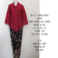 fashion wanita kebaya/set kebaya brokat floy flocad