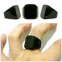 grosir Cincin titanium hitam polos Full Black Ring