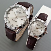 Jam Tangan Rolex Couple Harga Murah Warna Putih Chrono Aktif