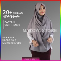 Jual Jilbab Pashmina Instan Jumbo / Pastan Zakia Diamond Crepe Syari Murah