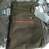 Celana Panjang Pria Slim Fit NTF Dark Green Orange