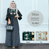 Dress Putih / Gamis Hitam / Baju pesta / Grosir pakaian : Deja dress