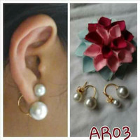 Anting dior mutiara shell asli lombok byk warna