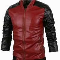 Jaket Pria Terbaru Kombinasi Tren Masakini Kulit Sintetis Super no 1