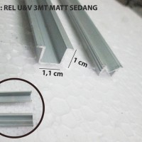 Rel Sliding Lemari / Rel Pintu Geser / Rel U&v Sedang 3mt Aluminium