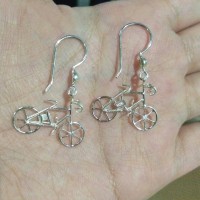 Anting sepeda handmade perak 925 asli KOTAGEDE