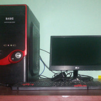 1 set PC rakitan dan monitor LG