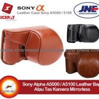 Sony Alpha A5000 / A5100 Leather Bag / Case / Tas Kamera Mirrorless