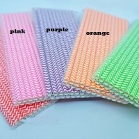 Jual PALING MURAH PAPER STRAW POLKADOT PAPAER STRAW ZIGZAG SEDOTAN KERTAS Murah
