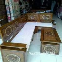 Kursi sofa sudut tamu MURAH free ongkir kayu jati buatan jepara