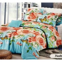 Sprei Bunga 100x200x20 + Bed Cover 100x200