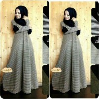 TA00014 maxi ami strip baju muslim remaja simpel gaul maxi w T2909