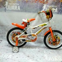 SEPEDA ANAK BMX UNITED POWER JUNIOR 16 INCI PUTIH/ORANGE TERBARU