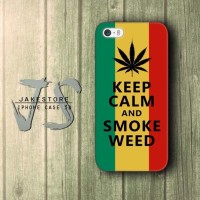 case oppo a39 Keep Calm Smoke Weed Rasta Reggae Theme hardcase
