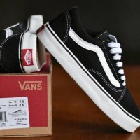 Sepatu Vans Old Skool Premium Bnib Hitam Putih / Sneakers Casual Pria
